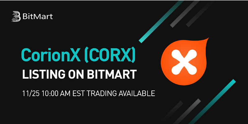 CorionX to be listed on BitMart Exchange